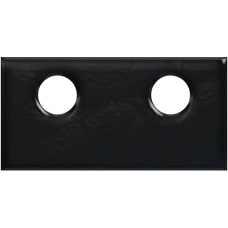 Ekena Millwork Premium Barn Door Flat Track Connecting Plate, Black GB6001CBL